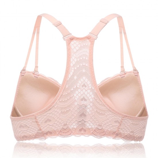 Front Closure Racerback Wireless Comfortable Lace Seduced Bra