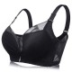 Lace Embroidery Mesh Gather Breathable Plunge Wireless Bra