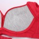 Lace Embroidery Mesh Gather Breathable Plunge Wireless Bra
