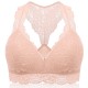 Lace Racerback Plunge Modal No Rims Vest Overhead Bra