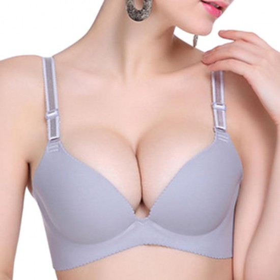 Push Up Adjustable Seamless Glaze Bra Brassiere Intimate