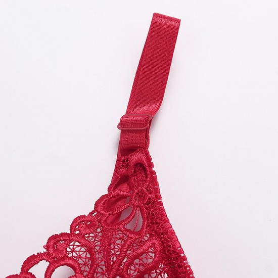 Push Up Sexy Lace Embroidery Underwire Adjusted Thin Bra