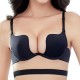 Sexy Dark U Seamless Milk Silk Push UP Brassiere Beauty Back Cross Straps Bras