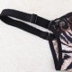 Sexy Dark V Leopard Printed Underwire Lacy Push Up Adjustment Thin Bras