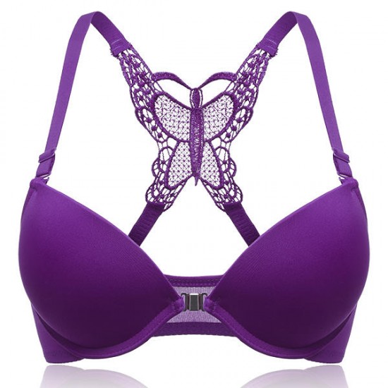 Sexy Front Closure Butterfly Beauty Back Adjusted Girls Bras