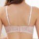 Sexy Lace Jacquard Bowknot Half Cup Gather Wireless Bra