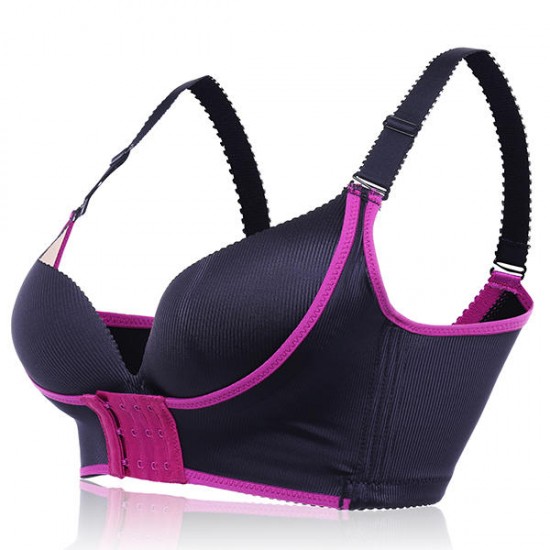 Women Sexy Seamless Wireless Under Thick Thin Cup Bra Front Closure Adjustable Underwear