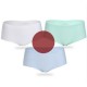 3Pcs Antibacterial Seamless Ice Silk Mid Waist Abdomen Breathable Panties