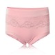 3XL Women Seamless Lace Embroidery Modal Mid Rise Large Size Briefs Underwear