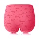M-XL Women Milk Silk Mid Rise Bowknot Printed Panties Lingerie Intimate