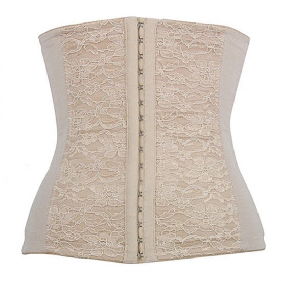 Embroidered Lace Elasticity Steel Boned Underbust Shapewear