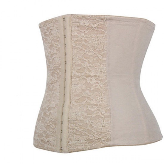 Embroidered Lace Elasticity Steel Boned Underbust Shapewear