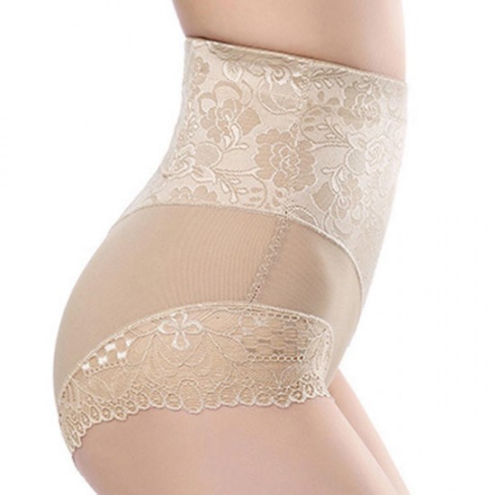 Soft Lace Perspective Hip Lifting High Waist Lingerie Slimming Fitness Shapewear