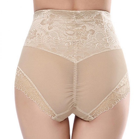 Soft Lace Perspective Hip Lifting High Waist Lingerie Slimming Fitness Shapewear