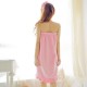 3 Pcs Flannel Bathing Suits Sweety Body Towel Sleepwear Dress With Hair Band Shoes