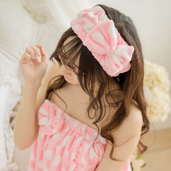 3 Pcs Flannel Bathing Suits Sweety Body Towel Sleepwear Dress With Hair Band Shoes 3 Pcs Flannel Bathing Suits Sweety Body Towel Sleepwear Dress With Hair Band Shoes