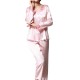 Autumn Soft Loose Silk Lace-trim Sleepwear Suit