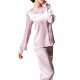 Autumn Soft Loose Silk Lace-trim Sleepwear Suit