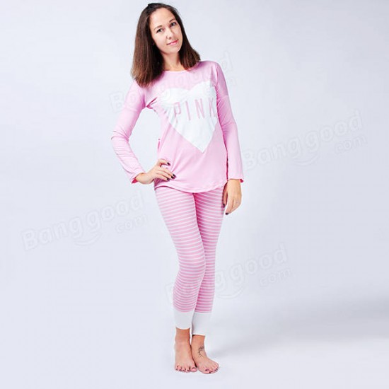 Autumn Women Lady Loose Cotton Leisure Home Sleepwear Milk Silk Pajamas Sets Lungewear