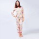 Autumn Women Lady Loose Cotton Leisure Home Sleepwear Milk Silk Pajamas Sets Lungewear