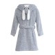 Cartoon Rabbit Thick Robes Coral Fleece With Hat Cute Nightgown