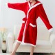 Coral Fleece Homewear With Hat Thick Robes Keep Warm Nightgown