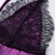 Sexy Silk Bowknet Back Suspender Pajamas Set Temptation Lace Short Sleepwear