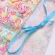 Women Printing V Neck Sleepwear Lace Perspective Bowknot Sling Nightdress
