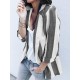 Women Casual Long Sleeve Stripe Office Outerwear Blazers