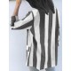 Women Casual Long Sleeve Stripe Office Outerwear Blazers