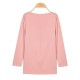 Women Long Sleeve Round Neck Single Breasted Slim Black Pink Blazer