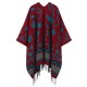 Bohemian Floral Pattern Tassel Reversible Shawl Wrap