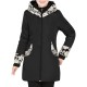 Casual Hooded Patchwork Printing Cotton-Padded Thick Warm Coat