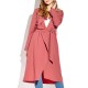 Casual Lapel Long Sleeve Women Long Coat With Belt