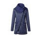 Casual Loose Women Zipper Turn-Down Collar Long Sleeve Coats