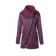 Casual Loose Women Zipper Turn-Down Collar Long Sleeve Coats