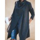 Women Casual Solid Color Irregular Bat Sleeve Trench Coats