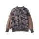 Camouflage Loose Army Green Long Sleeve Hole Short Jacket