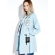 Casual Letter Patchwork Stand Collar Loose Women Jacket Coat