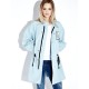 Casual Letter Patchwork Stand Collar Loose Women Jacket Coat