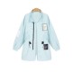 Casual Letter Patchwork Stand Collar Loose Women Jacket Coat