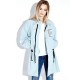 Casual Letter Patchwork Stand Collar Loose Women Jacket Coat