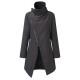 Casual Turn Down Collar Zip Up Long Sleeve Women Coats