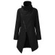 Casual Turn Down Collar Zip Up Long Sleeve Women Coats