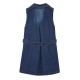 Casual Women Double-Breasted Denim Sleeveless Long Vest Waistcoat