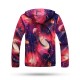Thin Galaxy Print Outdoor Wicking Sun Protection Loose Long Sleeve Hooded Jacket