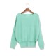 Autumn loose Candy Colors Irregular Long Sleeve Woolen Sweaters