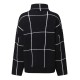 Casual Loose Women Checkered Turtleneck Long Sleeve Knit Sweater