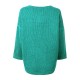 Casual Loose Women Solid Asymmetrical Hem Pullover Sweater