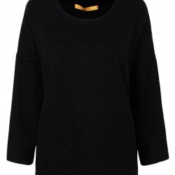 Casual Loose Women Solid Asymmetrical Hem Pullover Sweater